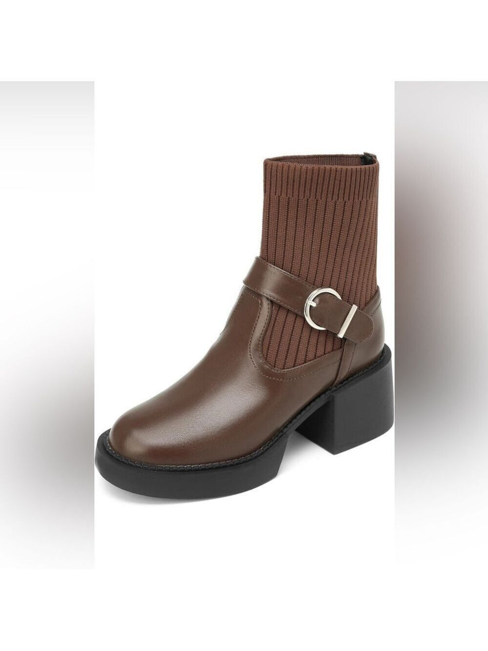 NEWBELLA Brown Ankle Boots Size 8